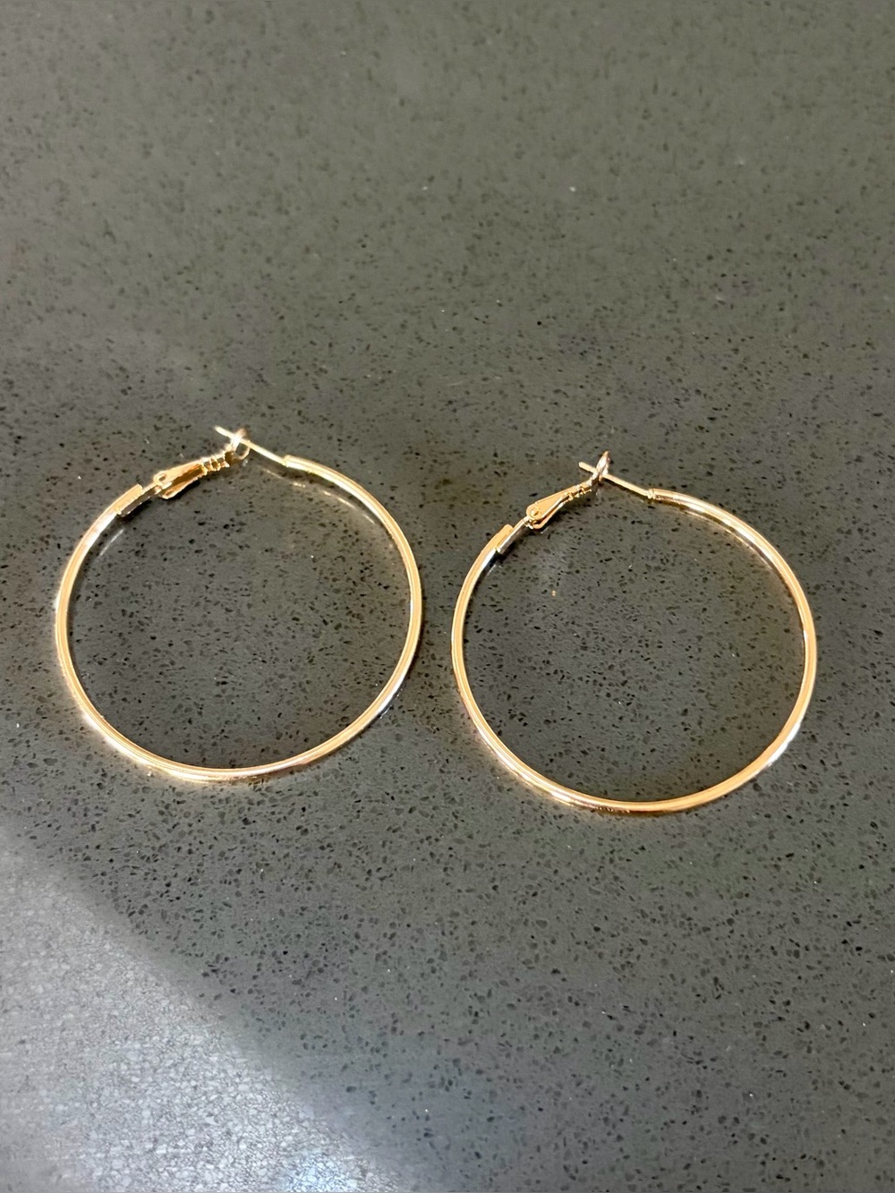Faux Gold Hoop Earrings